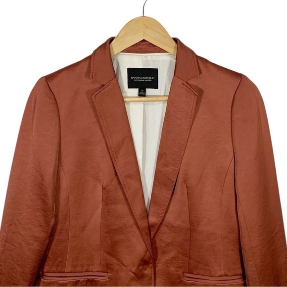 Banana Republic Satin Blazer Size 0 - Picture 3 of 11